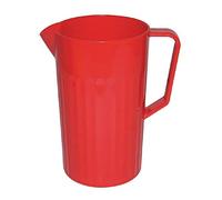 Olympia Pichet en plastique polycarbonate rouge Kristallon CE281, Capacité de 1,4 litre, Réutilisable et pratiquement incassable