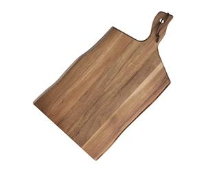 Olympia Plancheà découper en bois d'acacia avec poignée ondulée 15 x 355 x 250 mm