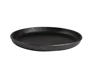Olympia Plat à Grésiller Rond en Fonte 22 cm, Gris, Compatible Induction, Taille: 30 x 220(Dia)mm, Poignée Amovible, Culotter Avant Utilisation pour Surface Antiadhésive, Plat à Grésiller, GJ556