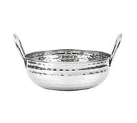 Olympia Plateau de présentation Kadai martelé en acier inoxydable 200 mm