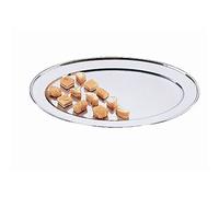 Olympia Plateau de service ovale en acier inoxydable 251 mm