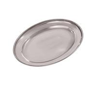 Olympia Plateau de service ovale en acier inoxydable Argenté 201 mm