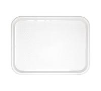 Olympia Plateau self-service blanc Kristallon, grande taille : 450 x 350 mm/ 17,75 x 13,75 pouces, polypropylène blanc, plateau de service rectangulaire en plastique pour restaurant, GF997