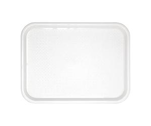 Olympia Plateau self-service blanc Kristallon, grande taille : 450 x 350 mm/ 17,75 x 13,75 pouces, polypropylène blanc, plateau de service rectangulaire en plastique pour restaurant, GF997
