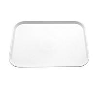 Olympia Plateau self service blanc Kristallon, taille moyenne : 415 x 305 mm/ 16,25 x 12 pouces, polypropylène blanc, plateau de service rectangulaire en plastique pour restaurant, GF996