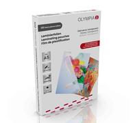 OLYMPIA Pochettes de Plastification A5 125 Microns - Lot de 100 - Film à Chaud Transparent Haute Clarté - Ultra Résistant - Compatible Toutes Plastifieuses - Imperméable & Anti-Déchirure