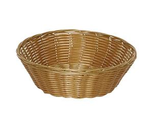 Olympia Poly Wicker Round Food Basket - 200x70mm 7 9/10x 2 3/4" (Pack 6)