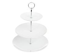 Olympia Présentoir à gâteaux à 3 niveaux, blanc, porcelaine, taille : 270/229/152 (Ø) mm, GG881