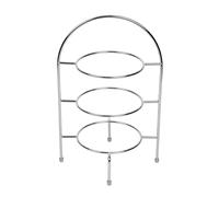 Olympia Présentoir pour 3 assiettes pour assiettes jusqu'à 267 mm / 10½ pouces, chromé, hauteur du support 490 mm, anneau d'assiette 195 mm, poignée de transport du cadre supérieur, CL572