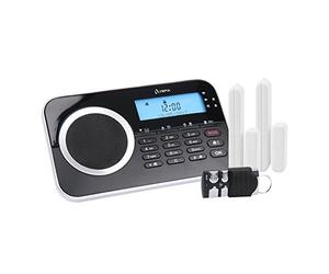 OLYMPIA Protect 9730 Kit d'alarme sans fil GSM avec 2 contacts porte/fenêtre et télécommande Noir