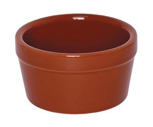 Olympia Ramequin rustique en porcelaine 95 mm/210 ml/7,4 oz (lot de 6), marron rustique, grès, super vitrifié, passe au four au micro ondes et au lave vaisselle, vernis durable, DK822