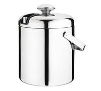 Olympia Seau à glace avec pince 1,23L, acier inoxydable, poli, poignée pivotante, égouttoir intégré, taille : 150(H) x 140(Ø)mm, L279