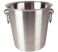 Olympia - Seau à vin et à champagne Olympia en acier inoxydable brossé - Seau à glace rond pour fêtes, barbecues et bars K406