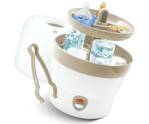 Olympia Stérilisateur de Bibérons à Vapeur Électrique Blanc, Beige
