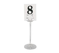 Olympia Support numéro de table P343 – 200 mm inox, pince fer à cheval