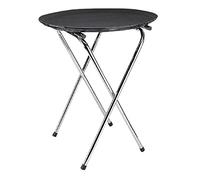 Olympia Support plateau chromé pliant Kristallon avec double barre, support de plateau pliant en acier chromé, taille : 725 (H) x 395 (L) mm, convient au plateau ovale C162, C163