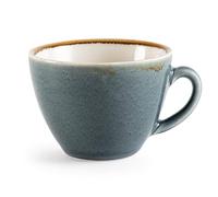 Olympia Tasse couleur océan Kiln, Lot de 6 tasses à café cappuccino 230 ml (lot de 6), tasses en grès, Compatible avec les soucoupes : GP331, GP347, GP363, GP479, Peintes à la main, GP346