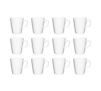 Olympia - Tasses à café 397 ml, lot de 12 - café, cappuccino, chocolat chaud et thé - en porcelaine blanche, lavables au lave-vaisselle, pour cuisines, restaurants et cafés GK812