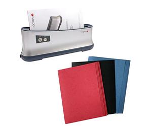 OLYMPIA TB 1280 Machine à reliure thermique avec 30 chemises de reliure thermique DIN A4 en trois couleurs assorties