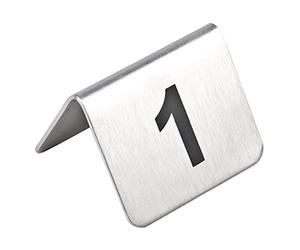 Olympia U046 Lot de 10 numéros de table en acier inoxydable