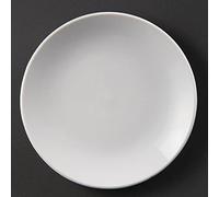 Olympia Assiettes coupe rondes 150 mm porcelaine blanche – empilables, lave-vaisselle – Paquet de 12