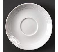 Olympia U085 Lot de 12 soucoupes empilables pour tasseà thé Blanc