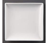 Olympia U154 Lot de 12 assiettes carrées Blanc