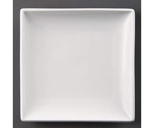 Olympia U154 Lot de 12 assiettes carrées Blanc