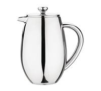 Olympia - W837 - Cafetière à piston pour 6 tasses en acier inoxydable avec chauffe-café - Isolation à double paroi, finition miroir, passe au lave-vaisselle