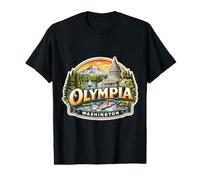 Olympia Washington Souvenir City State Capital Rétro Vintage T-Shirt Graphique avec Valeur