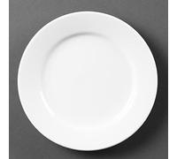 Assiettes à Bord Large Blanches 165(Ø)mm x 12