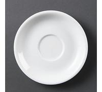 Olympia Whiteware Lot de 12 soucoupes en porcelaine pour cappuccino