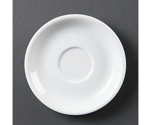 Olympia Whiteware Lot de 12 soucoupes en porcelaine pour cappuccino