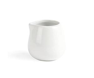 Olympia Whiteware Pichets Compacts en Porcelaine Blanche 85ml - Bords Roulés Résistants aux Éclats et Bec Ergonomique - Paquet de 12