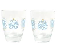 OLYMPIQUE DE MARSEILLE 2 x Verre à eau 26 cl OM - Collection officielle