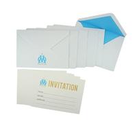 OLYMPIQUE DE MARSEILLE 6 x carte invitation + enveloppe OM - Collection officielle