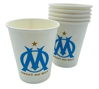OLYMPIQUE DE MARSEILLE 6 x verre gobelet jetable 25cl OM - Collection officielle