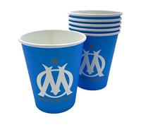 OLYMPIQUE DE MARSEILLE 6 x verre gobelet jetable 25cl OM - Collection officielle