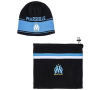 OLYMPIQUE DE MARSEILLE Coffret Bonnet + Cache Cou Om Enfant garçon - Collection Officielle