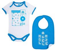 OLYMPIQUE DE MARSEILLE Ensemble Body + Bavoir Om - Collection Officielle Taille Bébé