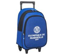 OLYMPIQUE DE MARSEILLE Sac à Dos Scolaire à roulettes Enfant Om - Collection Officielle