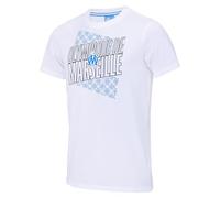 12 Ans - T-Shirt Garçon - Olympique De Marseille - Om - Coton - Manches Courtes - Blanc Multicolore