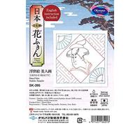 olympus Fil Sashiko Kit de broderie Hana Fukin Ukiyo-E Beauté Tissu imprimé