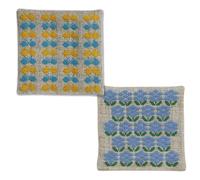 Olympus kit de point de Kogin compté "Coaster Butterflies and Flowers, 2 pcs", 1