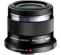 Olympus M.Zuiko Objectif Digital 45mm F1.8, focale fixe lumineuse, compatible tout appareil Micro 4/3 (modèles Olympus OM-D & PEN, Panasonic G-series), Noir