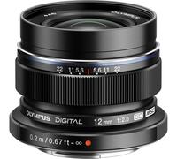 Olympus M. Zuiko Digital Ed Objectif 12 mm f/2.0 pour Appareil Photo Micro 4/3 Noir