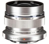 Olympus M. Zuiko Digital Ed Objectif 12 mm f/2.0 pour appareils Photo Micro 4/3 Argenté