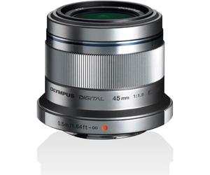 Olympus M.Zuiko Objectif Digital 45mm F1.8, focale Fixe Lumineuse, Compatible Tout Appareil Micro 4/3 (modèles Om System Om-D & Pen, Panasonic G-Series), Argent