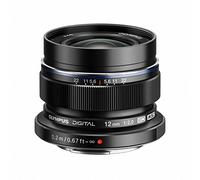 Olympus M.Zuiko Objectif Digital ED 12mm F2.0, focale fixe lumineuse, compatible tout appareil Micro 4/3 (modèles Olympus OM-D & PEN, Panasonic série G), Noir