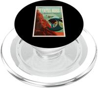 Olympus Mons Mars Colony Astronaute Exploration Retro Space PopSockets PopGrip pour MagSafe